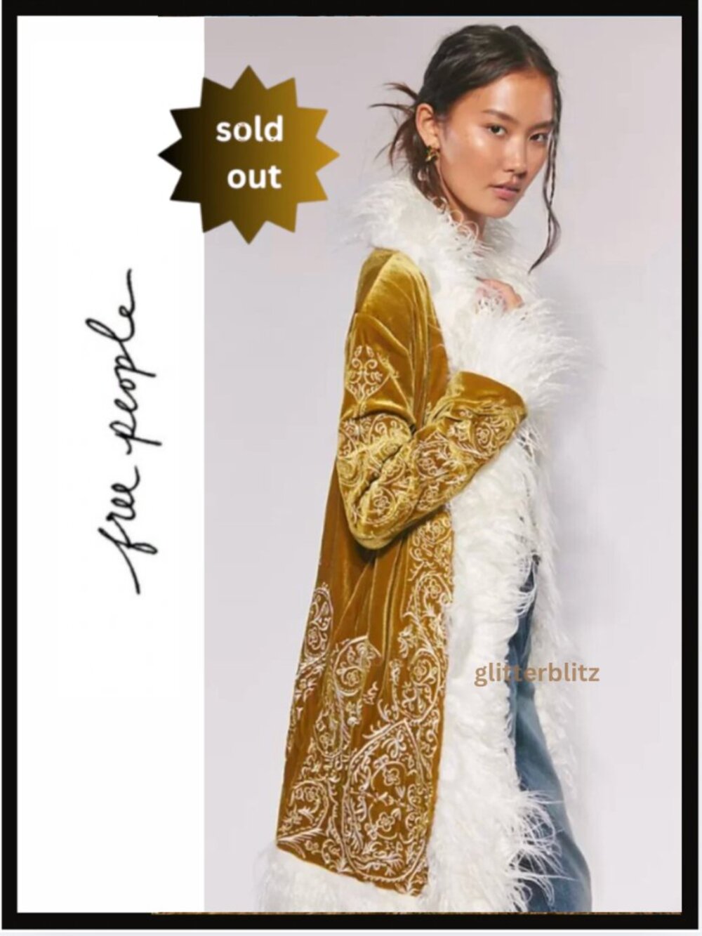 Free People Penny Lane Moon Glow Coat